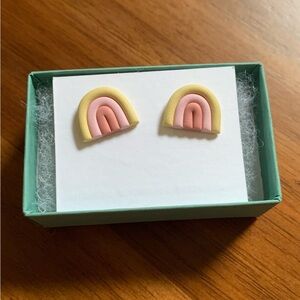 Rainbow Clay Earrings